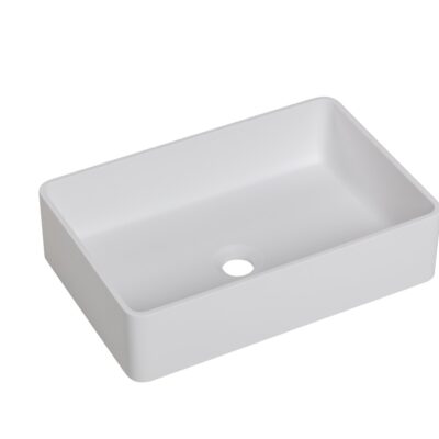 Lavabo Baho Bianco V rectangular ovalado